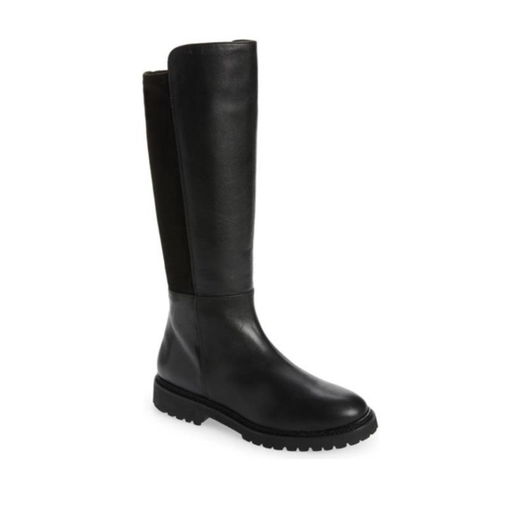 NEW Aquatalia Mattie Water Resistant Leather/Suede Tall Boots Black Size 6.5 - Picture 2 of 8